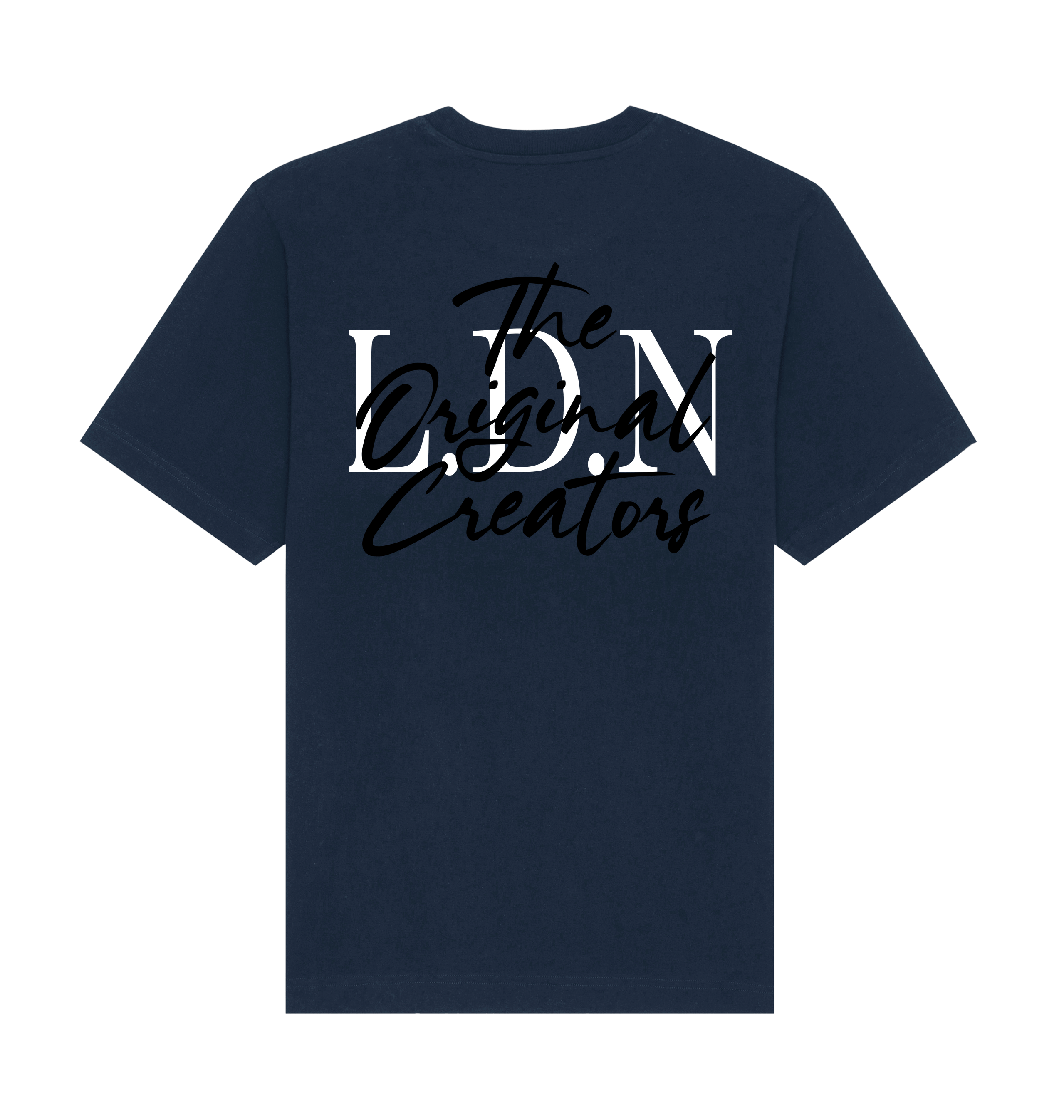 French Navy Printed T-shirt Back