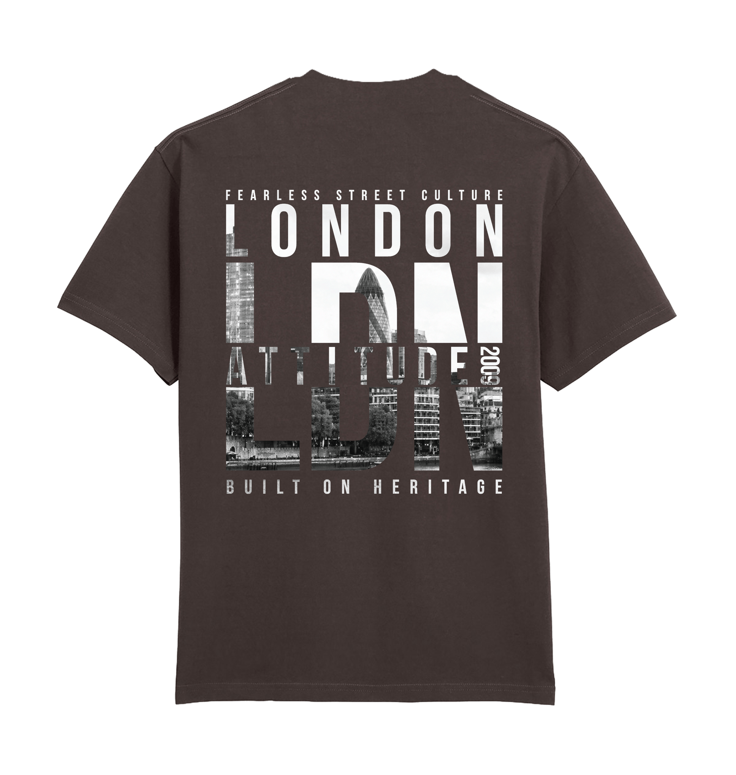 Dark Chocolate Printed Premium T-Shirt Back