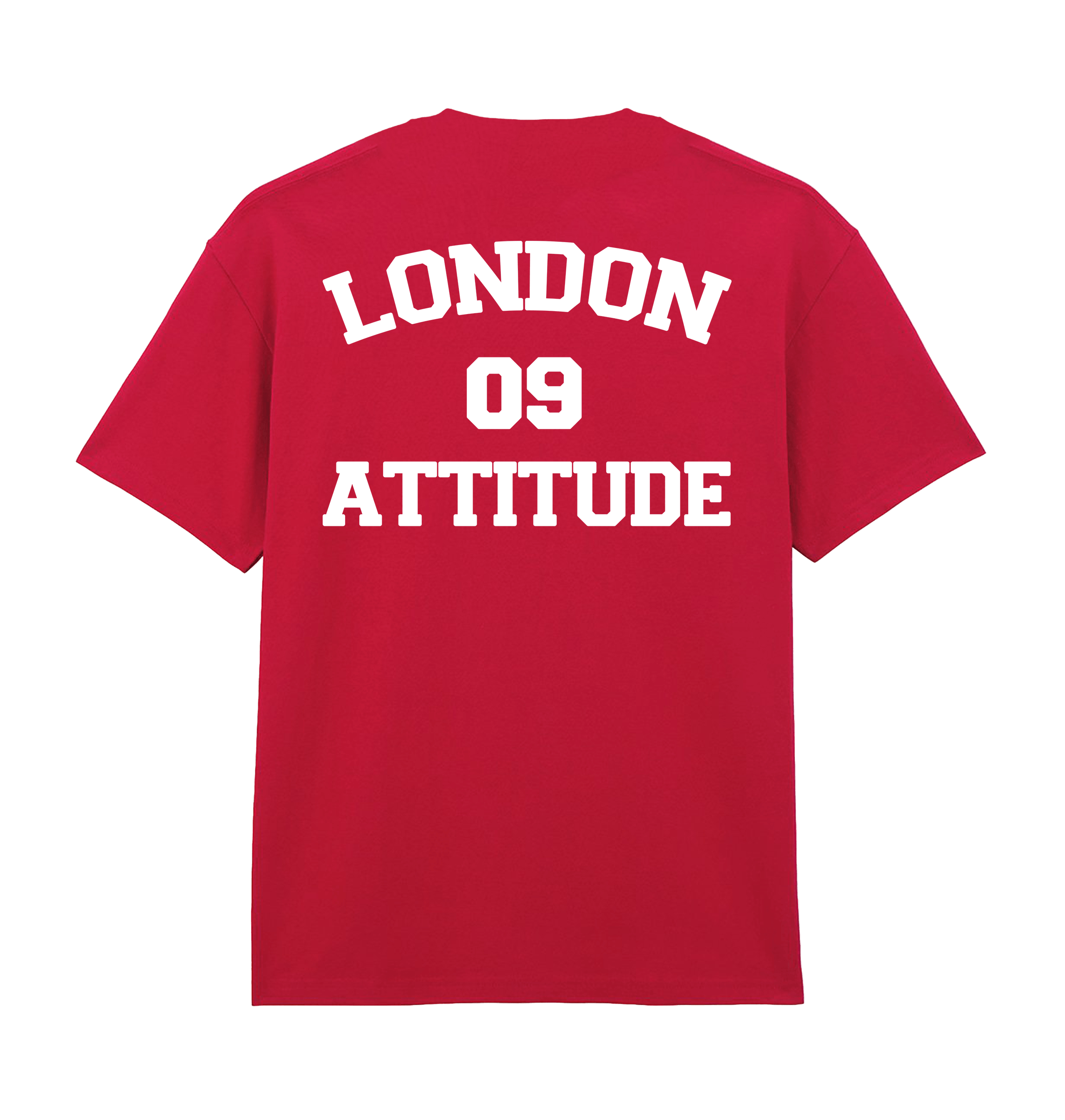 Cherry Red Printed Premium T-Shirt Back
