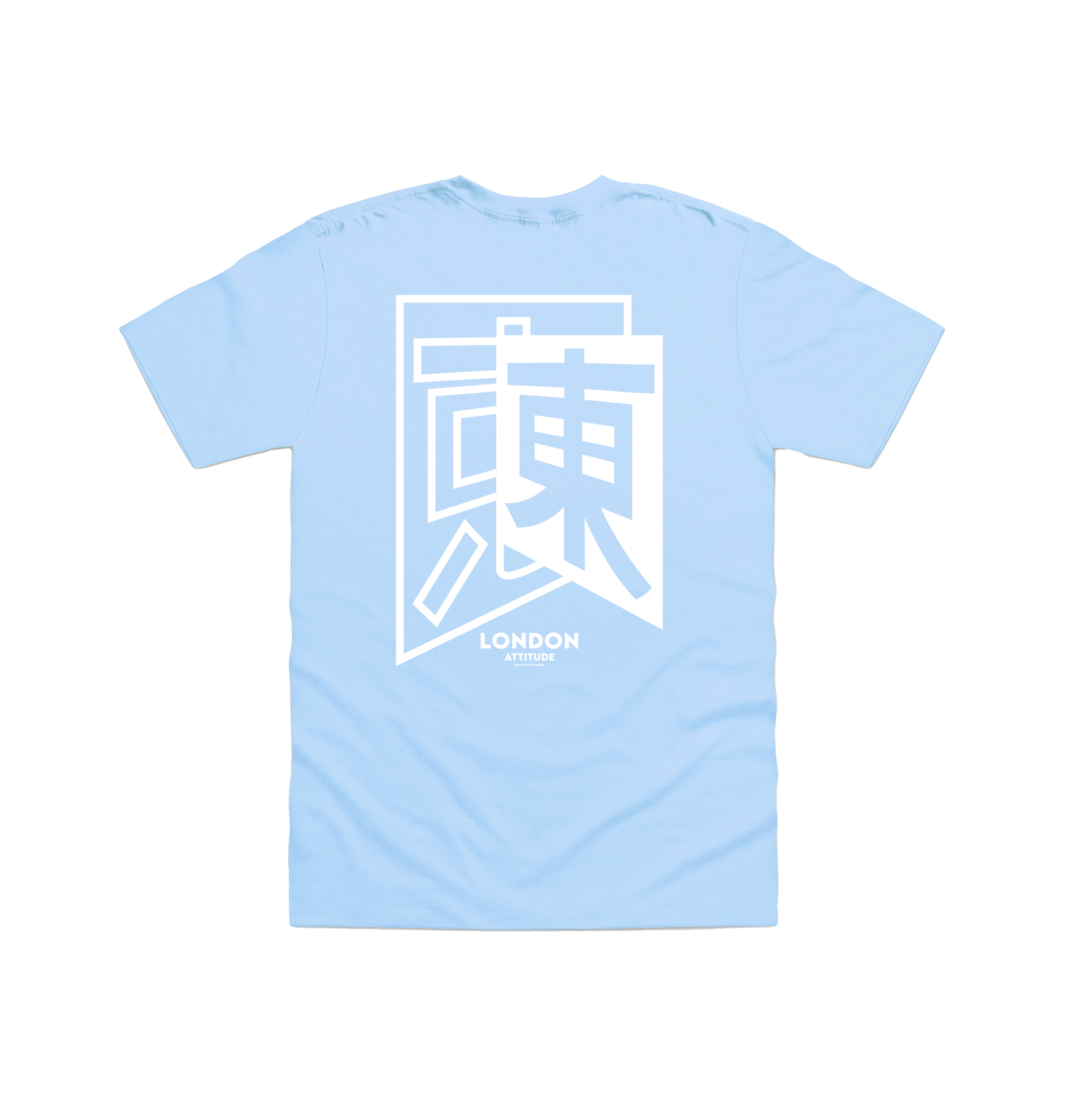 Light Blue Printed T-shirt Back