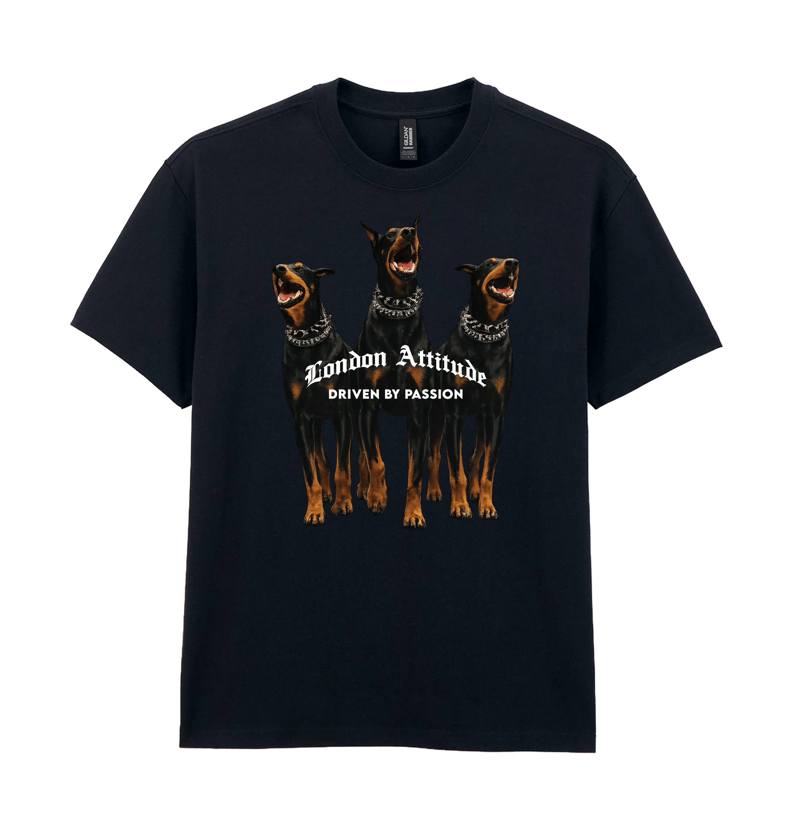 Pitch Black Printed Premium T-Shirt Front