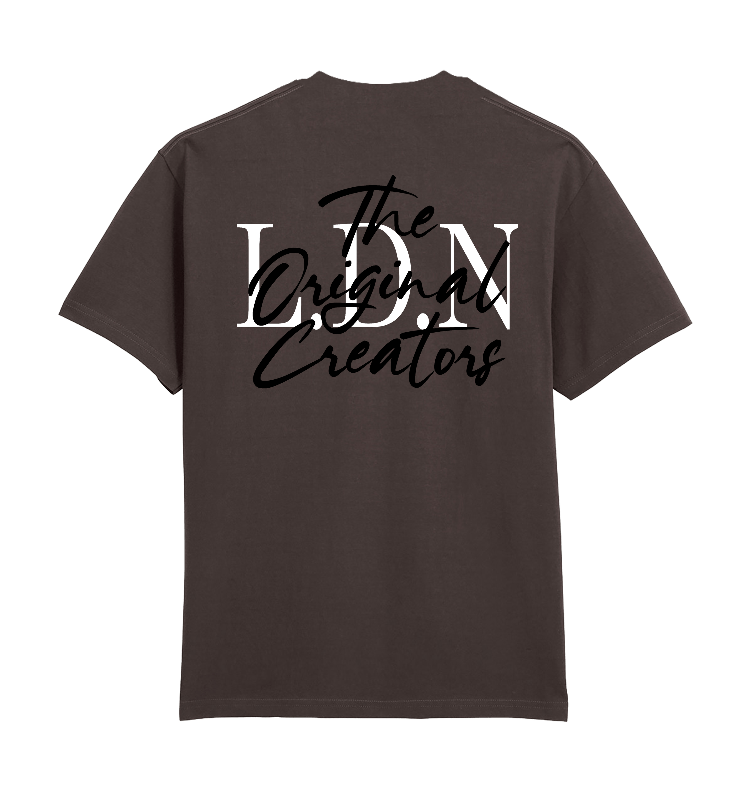 Dark Chocolate Printed Premium T-Shirt Back