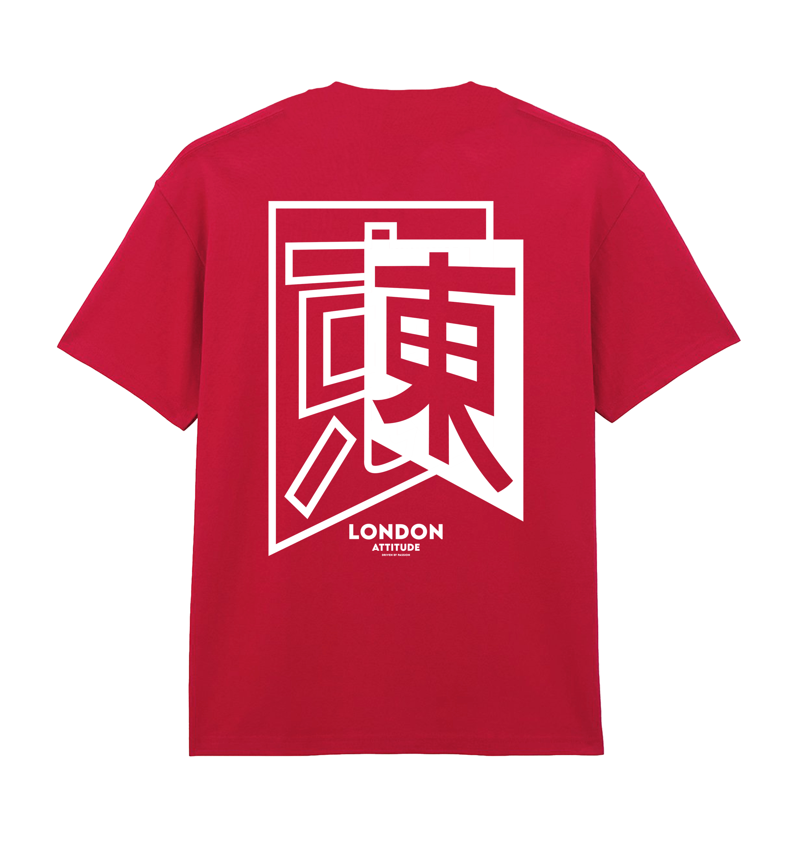 Cherry Red Printed Premium T-Shirt Back
