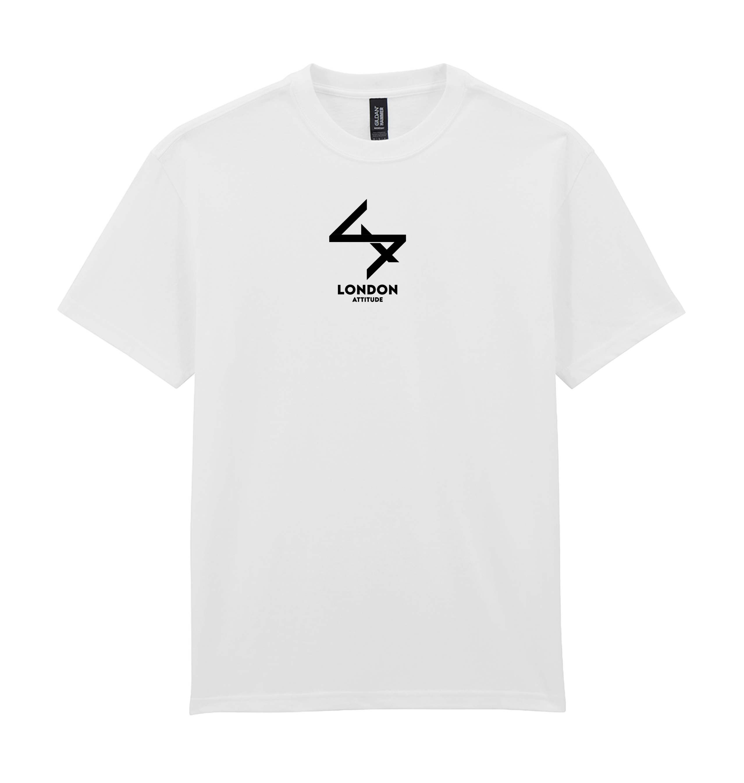 White Printed Premium T-Shirt Front