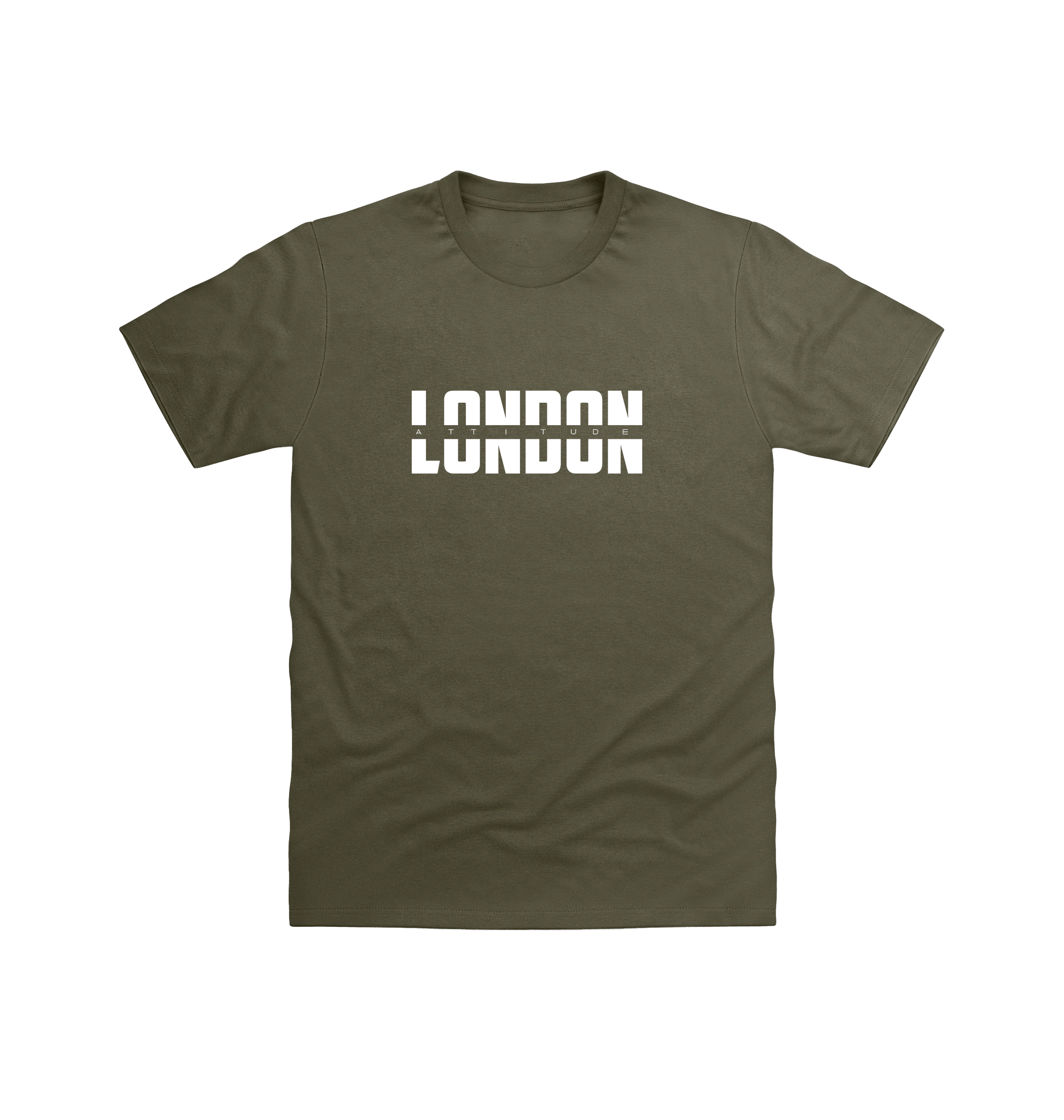 Military Green Printed T-shirt Front