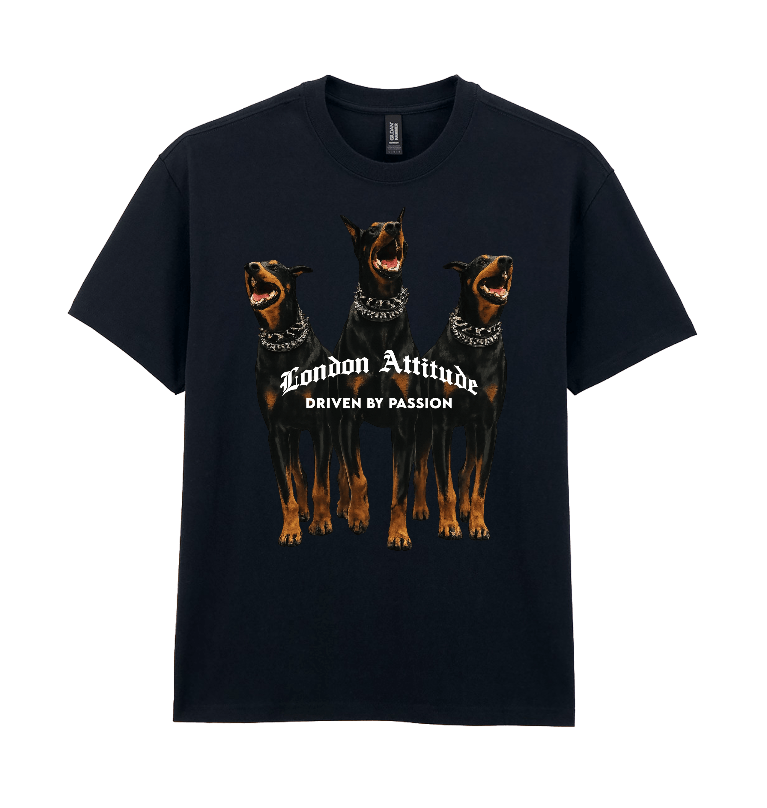 Pitch Black Printed Premium T-Shirt Front