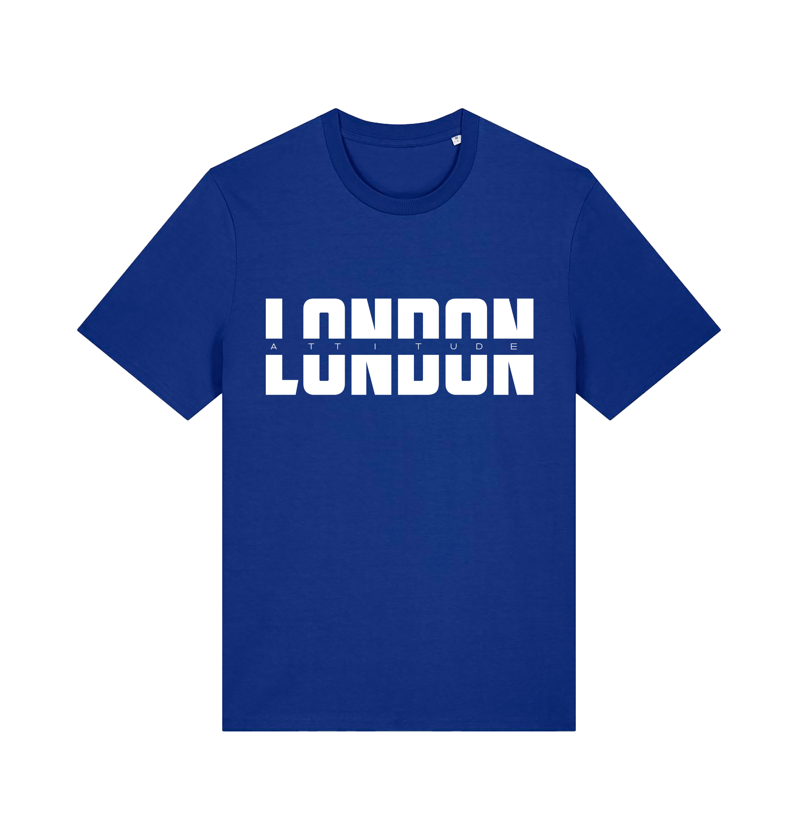 Worker Blue Printed T-shirt Front