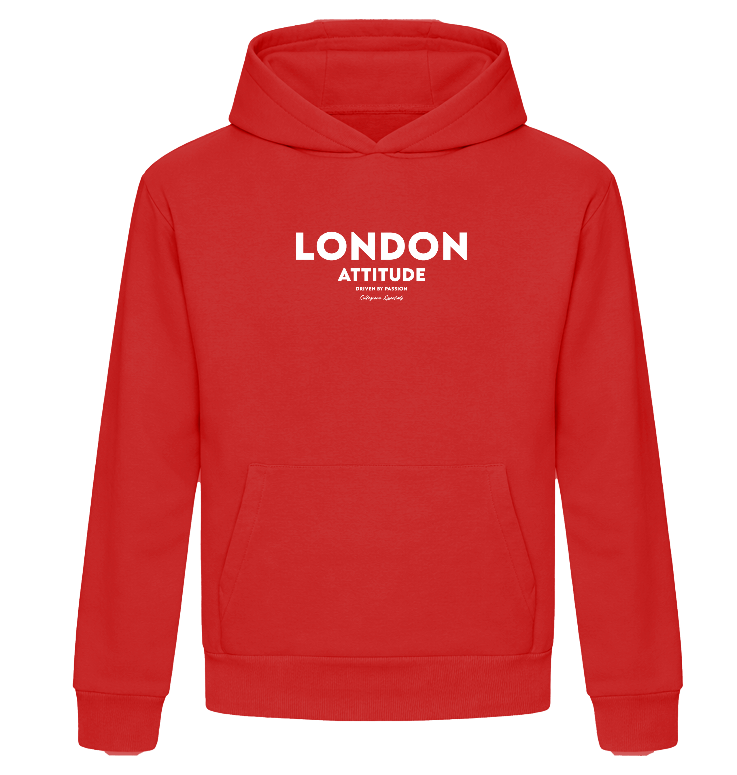 Soft Red Printed Hoody Front