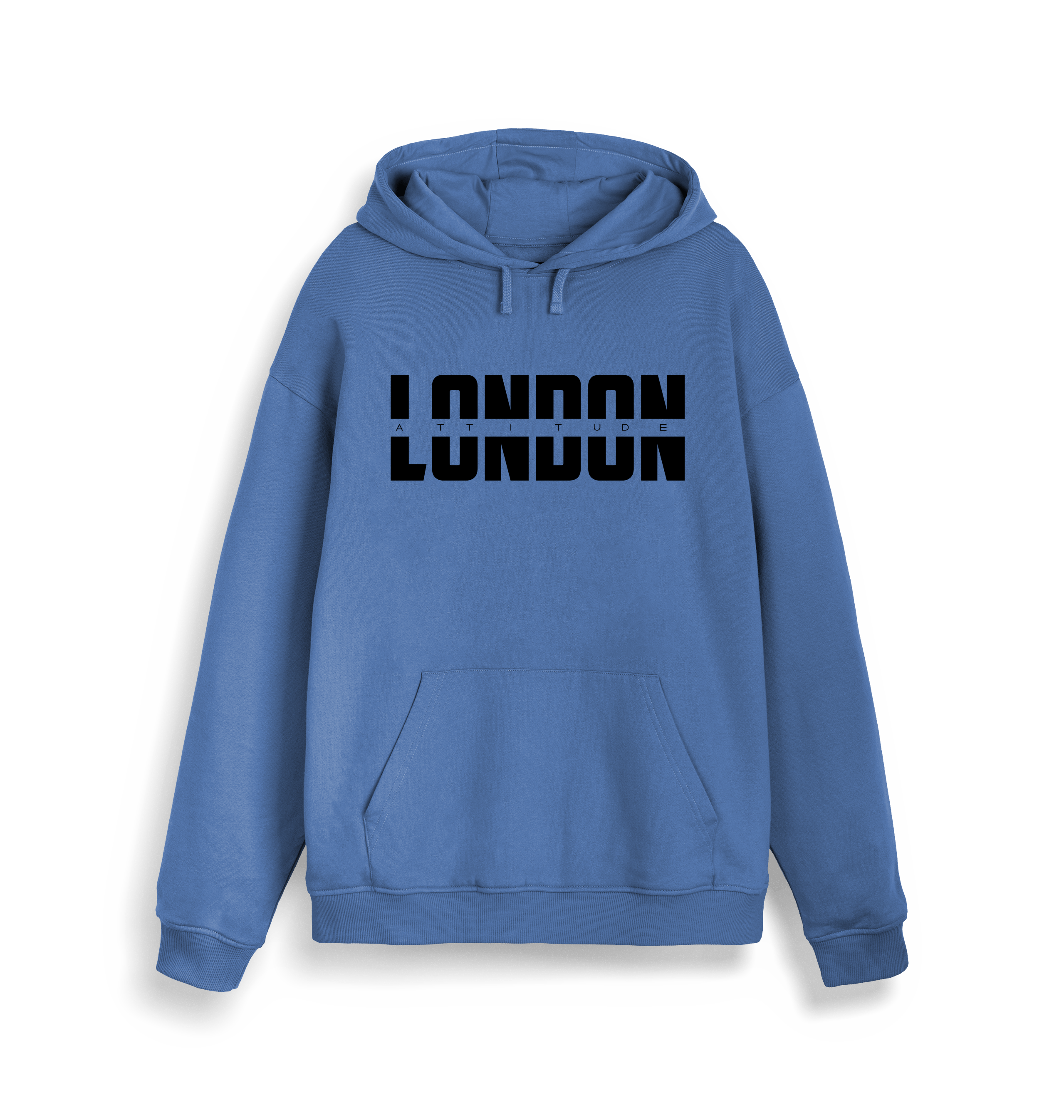 Bright Blue Printed Sweater Front