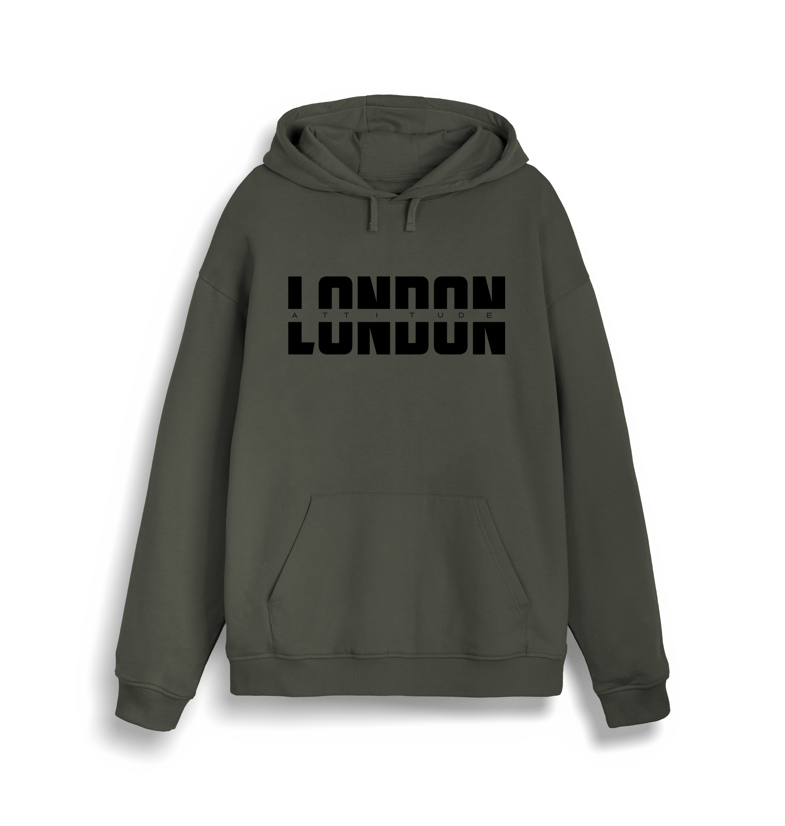 Khaki Printed Sweater Front