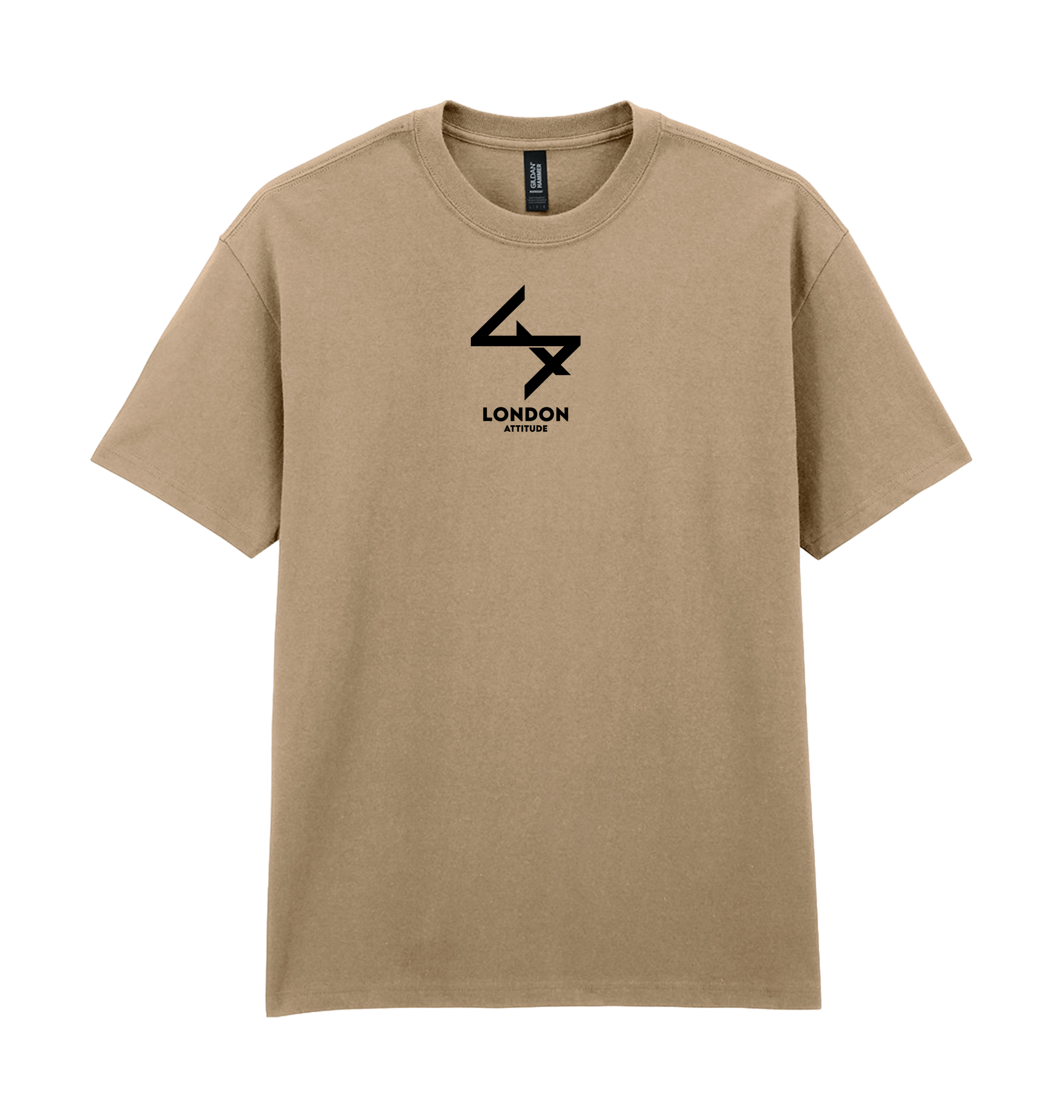 Tan Printed Premium T-Shirt Front