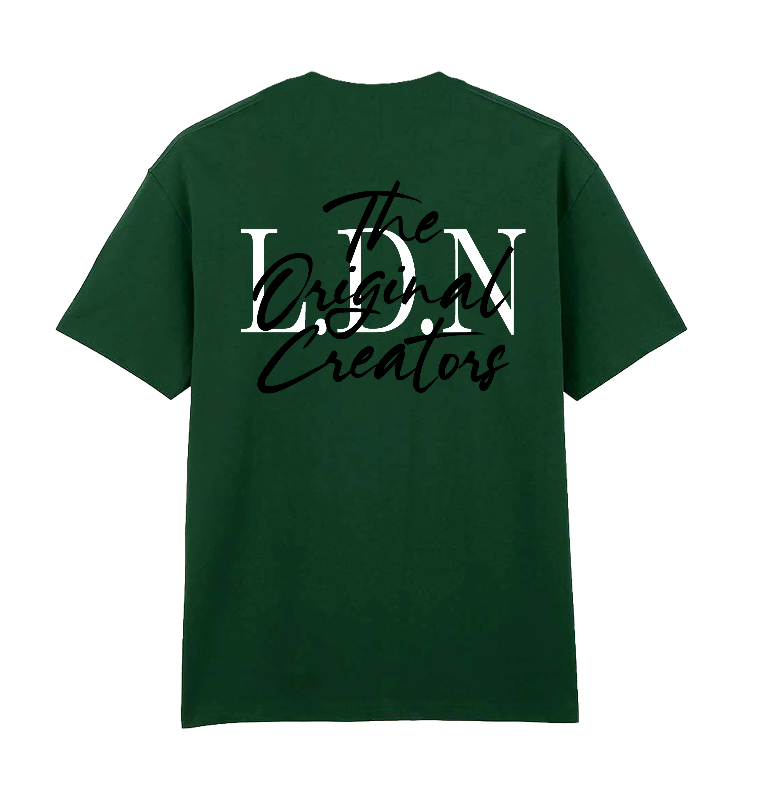 Forest Green Printed Premium T-Shirt Back