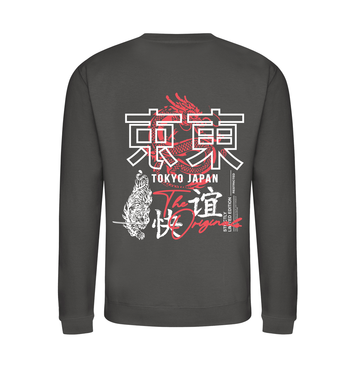 Steel Grey Printed Sweater Back