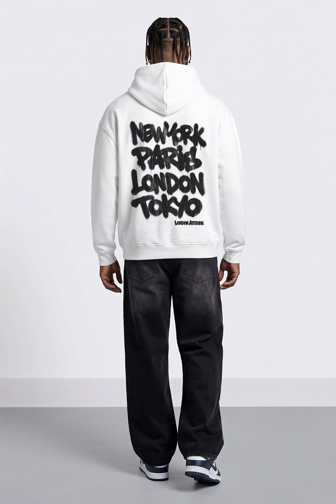 Relaxed Fit City Graffiti Graphic Hoodie