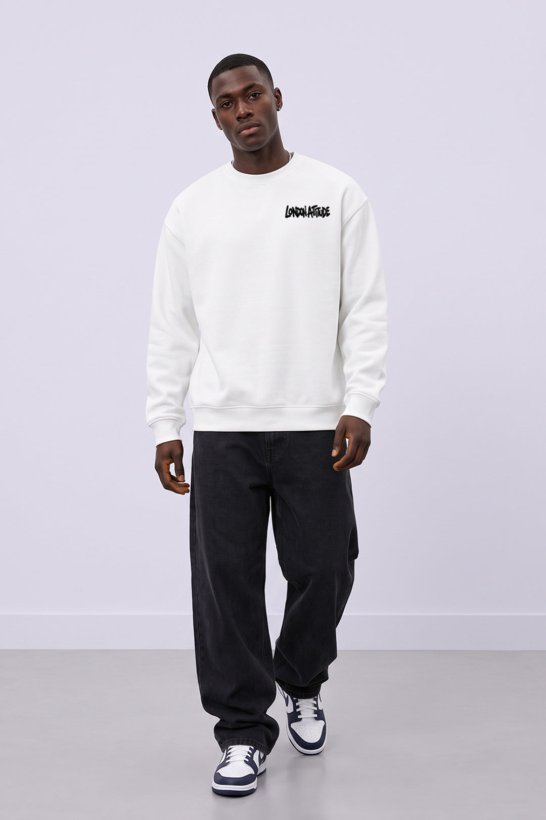 Relaxed Fit City Graffiti Graphic Sweatshirt