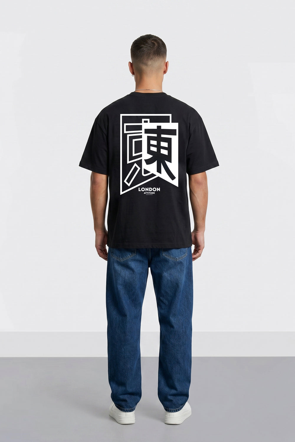 Tokyo Japanese Graphic Premium Oversized Heavyweight T-Shirt in Black