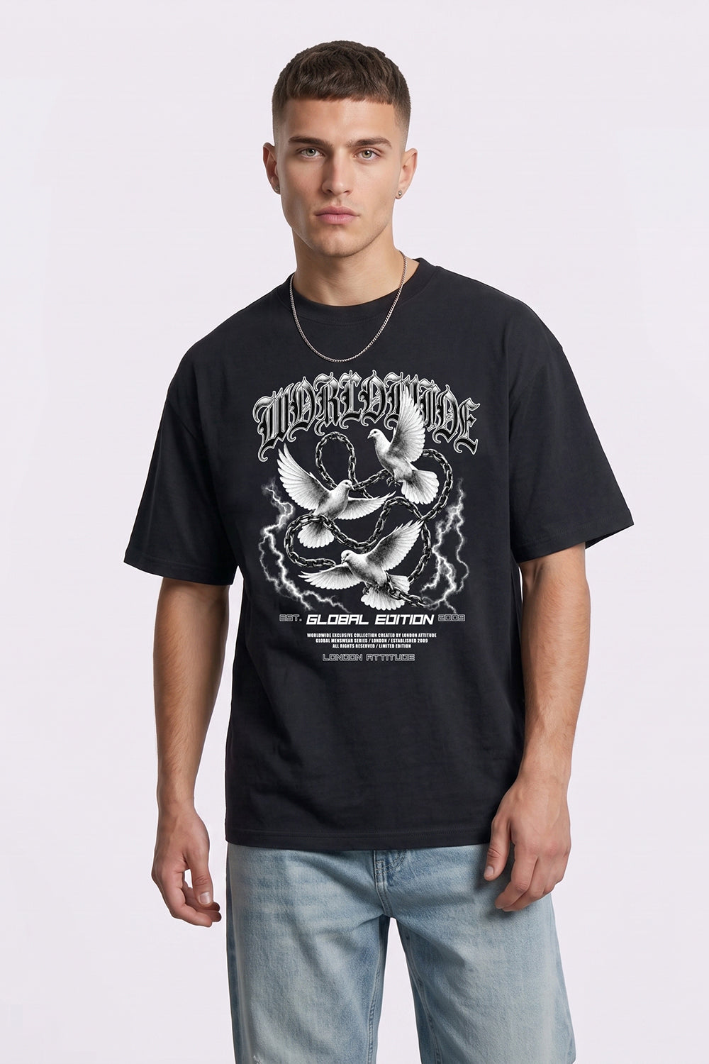 Worldwide Global Edition Oversized Heavyweight Graphic T-Shirt
