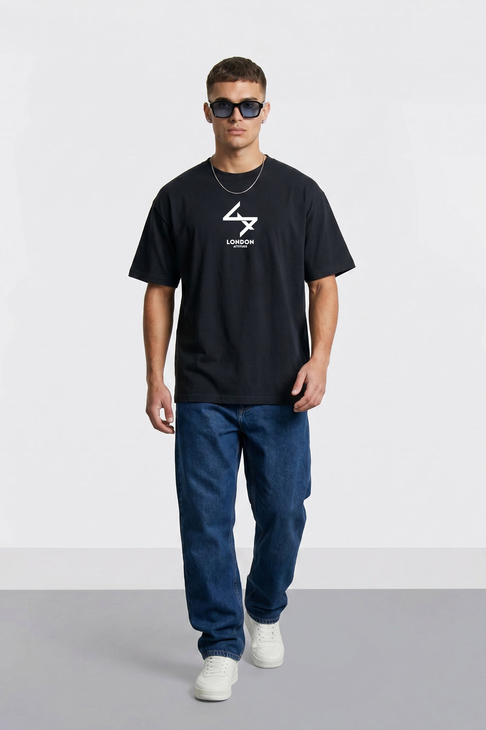 Tokyo Japanese Graphic Premium Oversized Heavyweight T-Shirt in Black