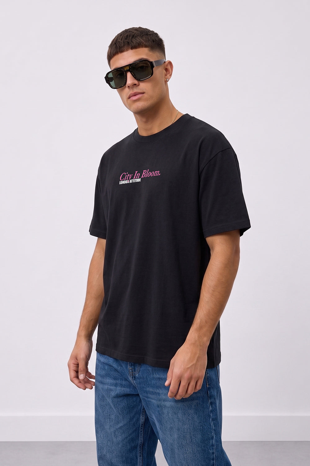 Tokyo City in Bloom Oversized Heavyweight Graphic T-Shirt