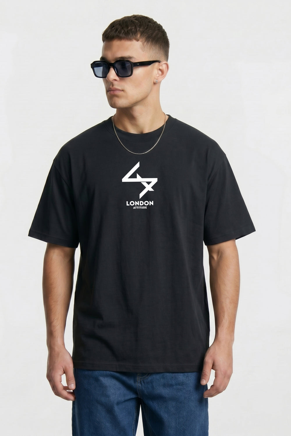 Tokyo Japanese Graphic Premium Oversized Heavyweight T-Shirt in Black