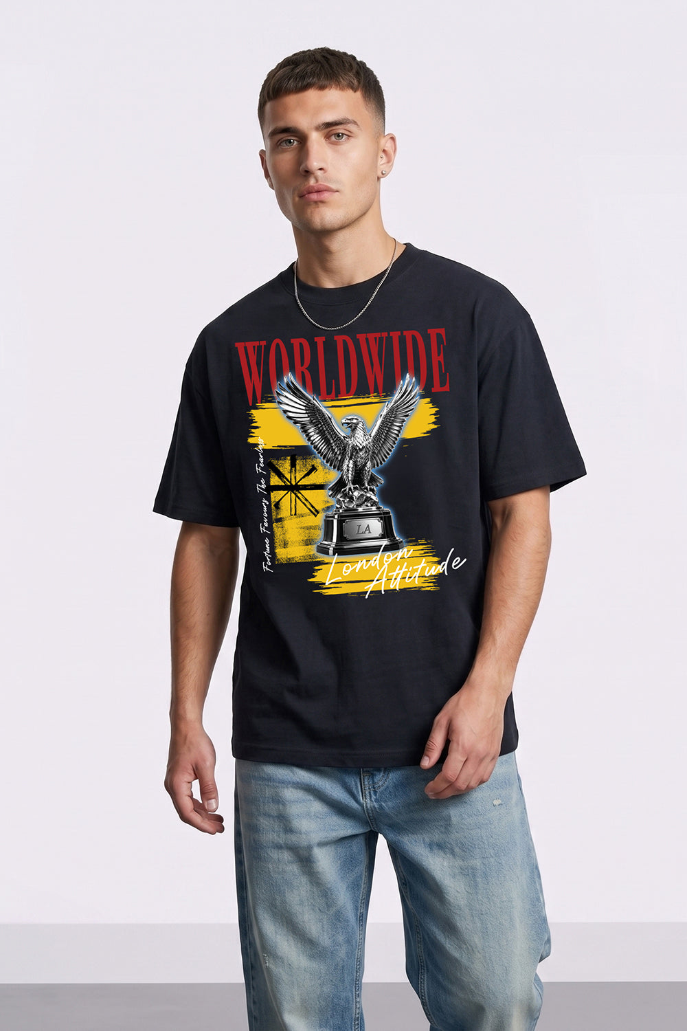 Worldwide Eagle Oversized Heavyweight Graphic T-Shirt