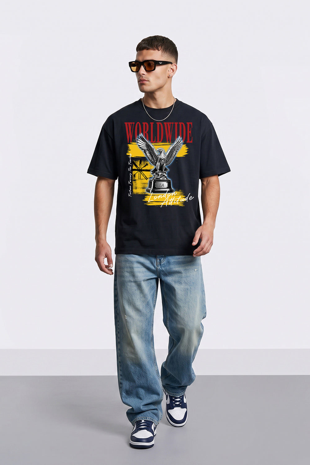 Worldwide Eagle Oversized Heavyweight Graphic T-Shirt