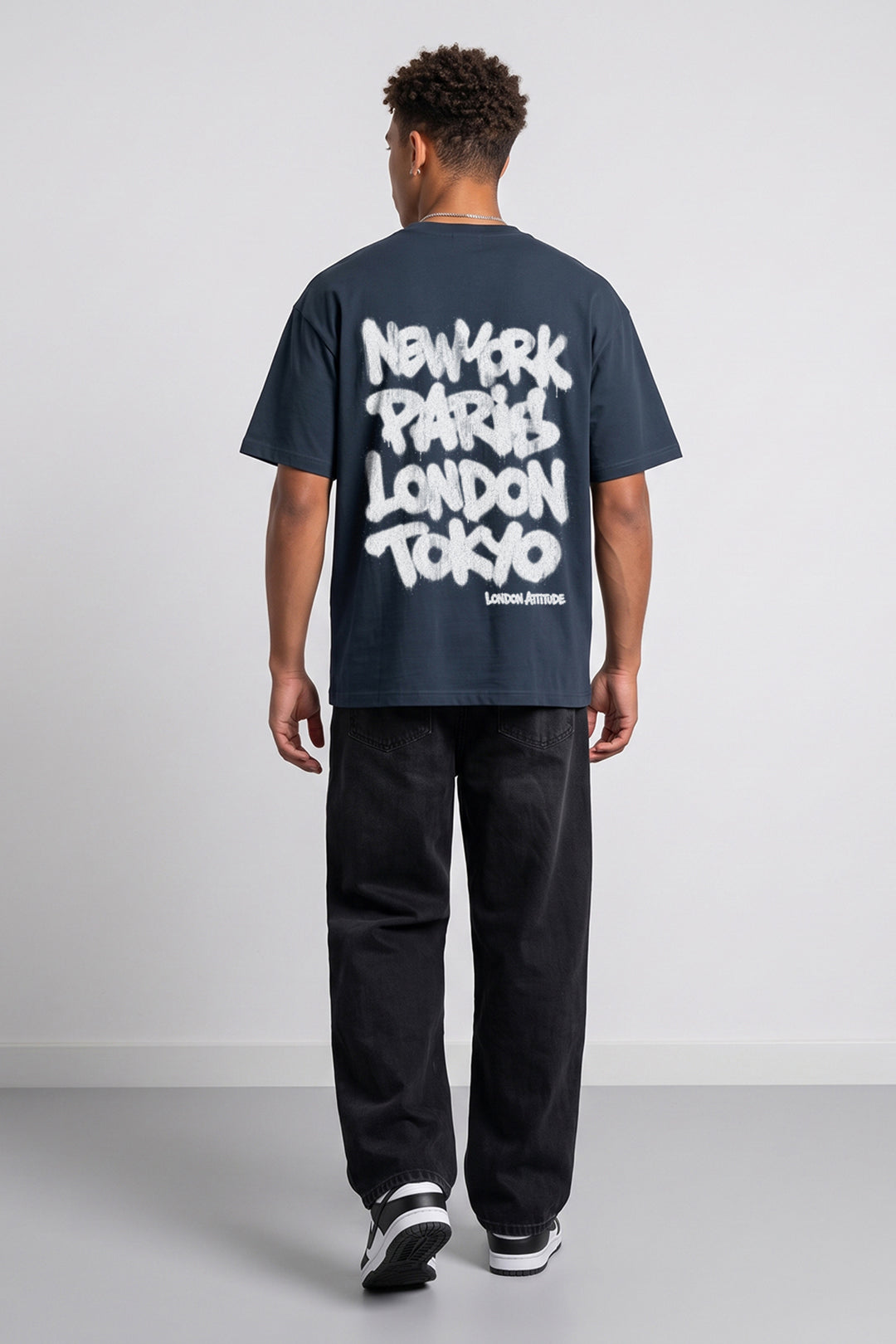 Oversized Heavyweight City Graffiti Graphic T-Shirt