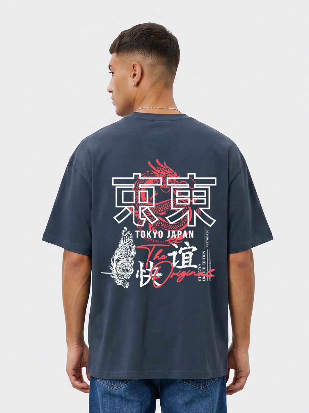 Tokyo Dragon Oversized Heavyweight Cotton T-Shirt