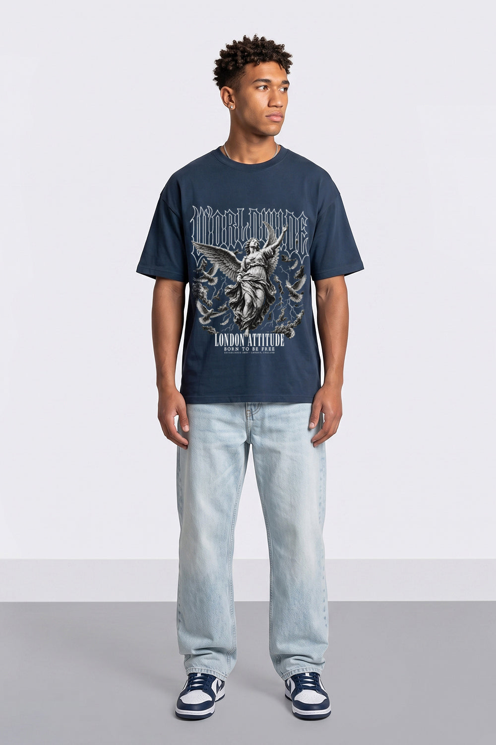 Worldwide Angel Oversized Heavyweight Graphic T-Shirt