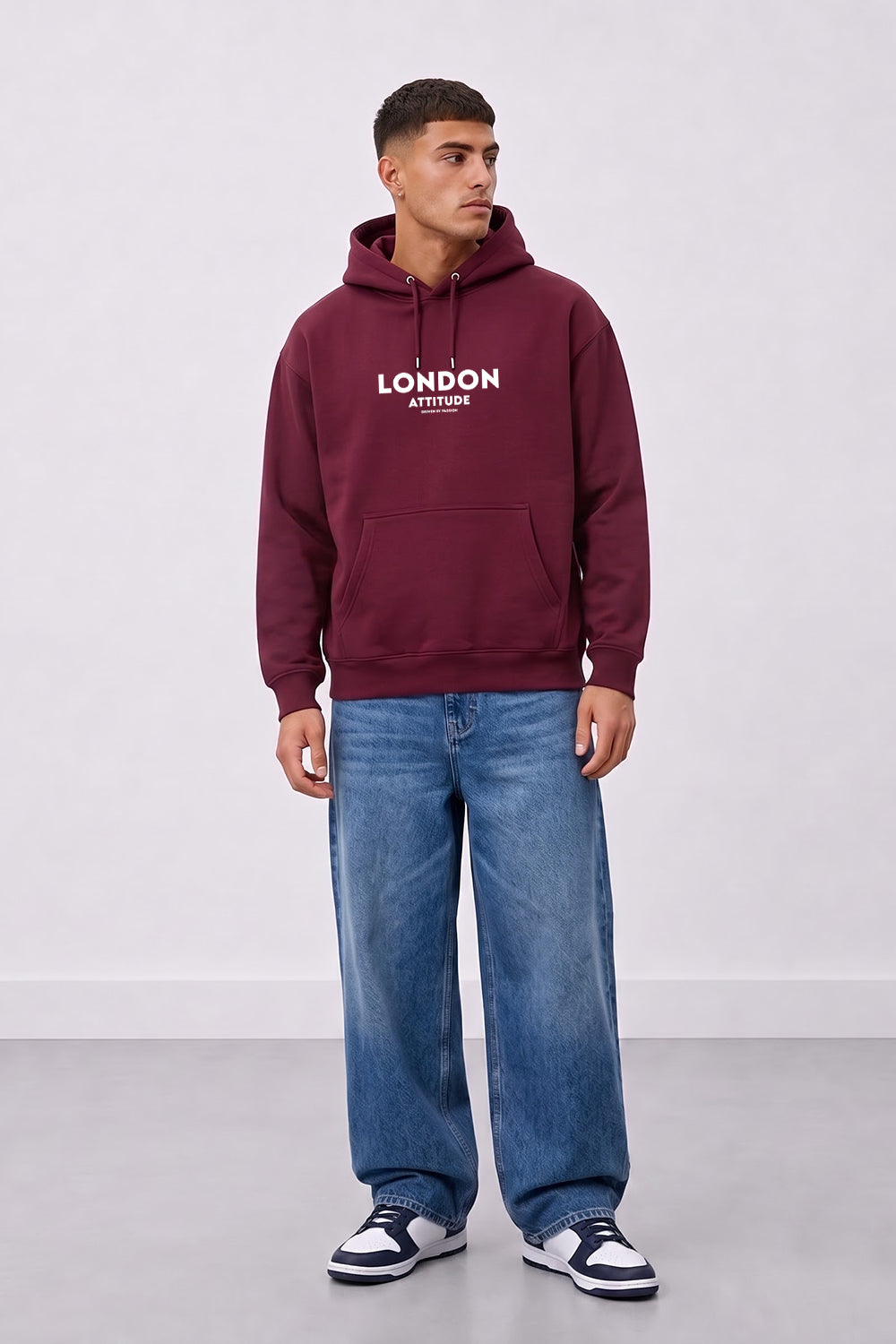 Relaxed Fit Dragon Graphic Hoodie