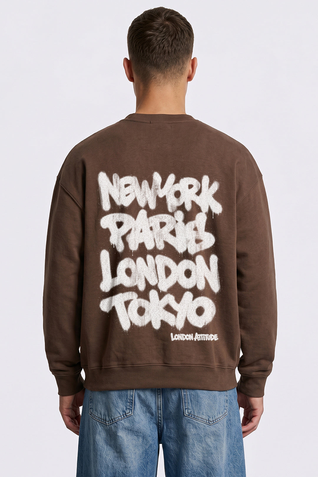 Relaxed Fit Heavyweight City Graffiti Sweatshirt