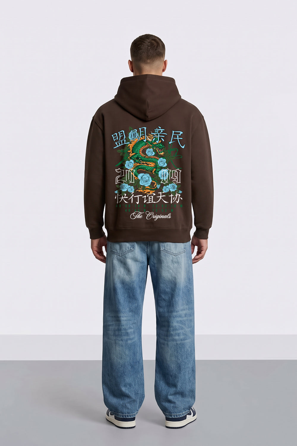 Relaxed Fit Dragon Graphic Hoodie