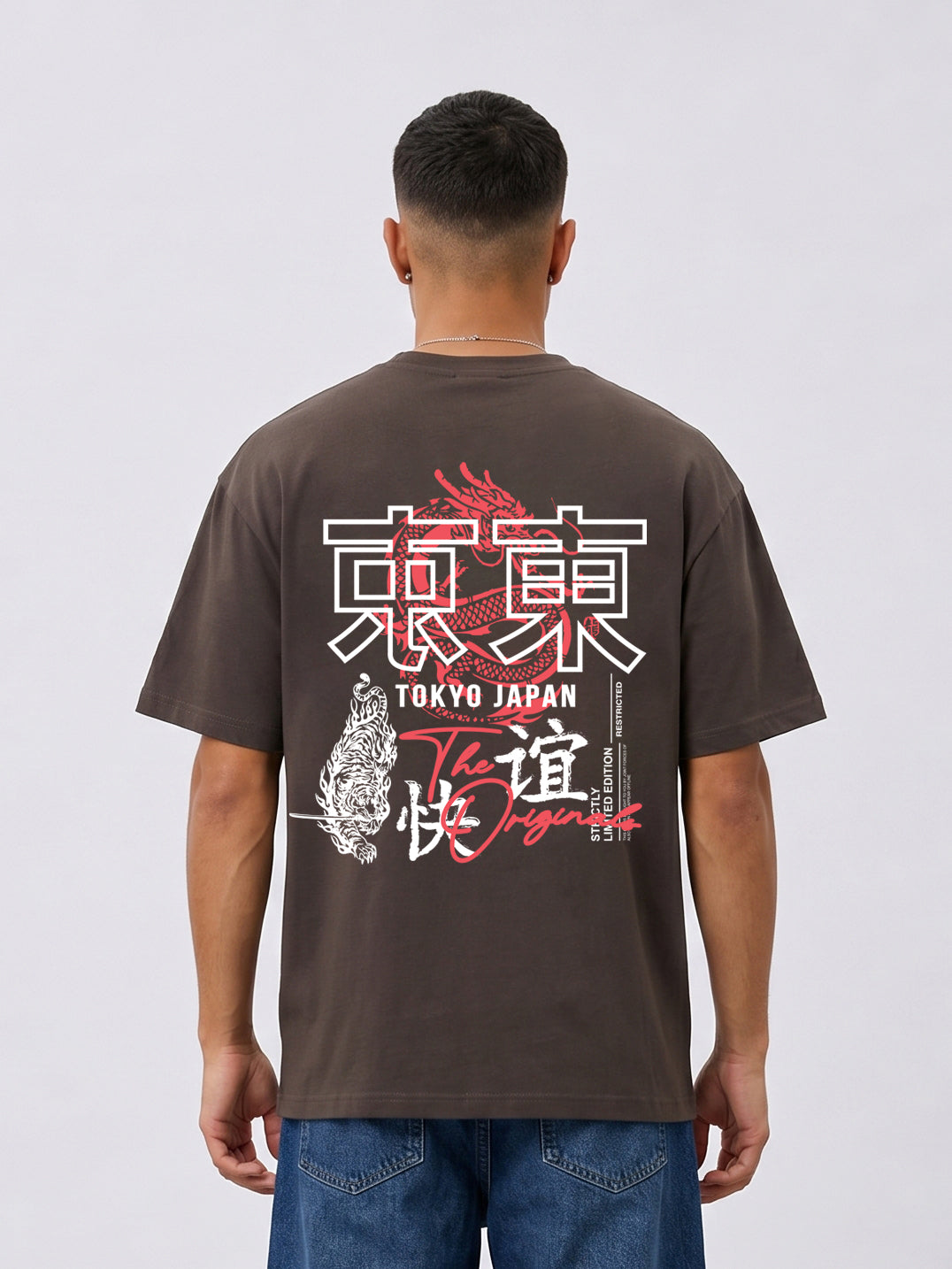 Tokyo Dragon Oversized Heavyweight Cotton T-Shirt