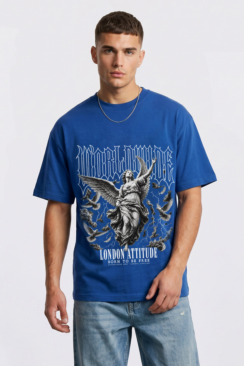 Worldwide Angel Oversized Heavyweight Graphic T-Shirt
