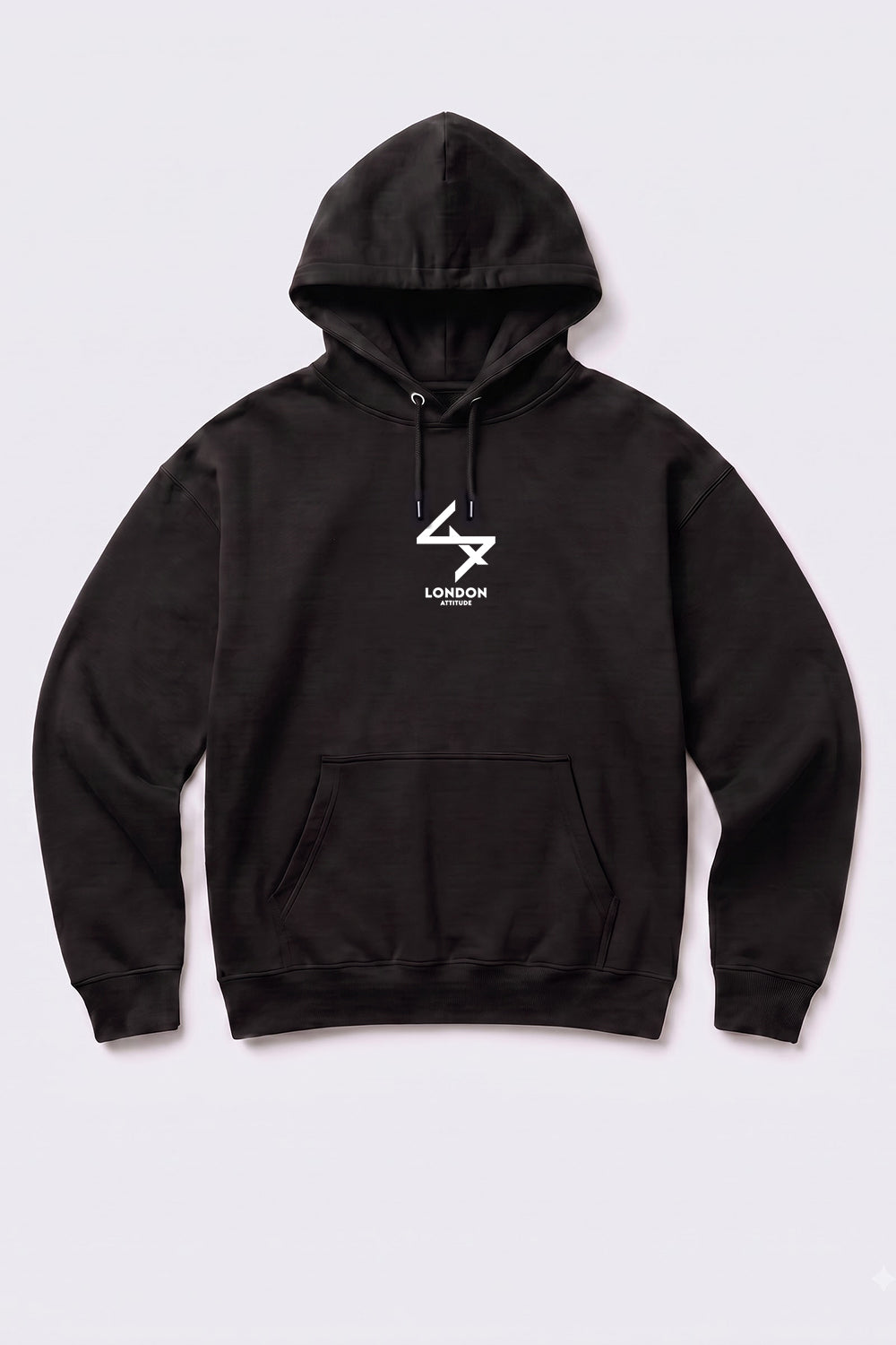 Relaxed Fit Japanese Inspired Hoodie in Black