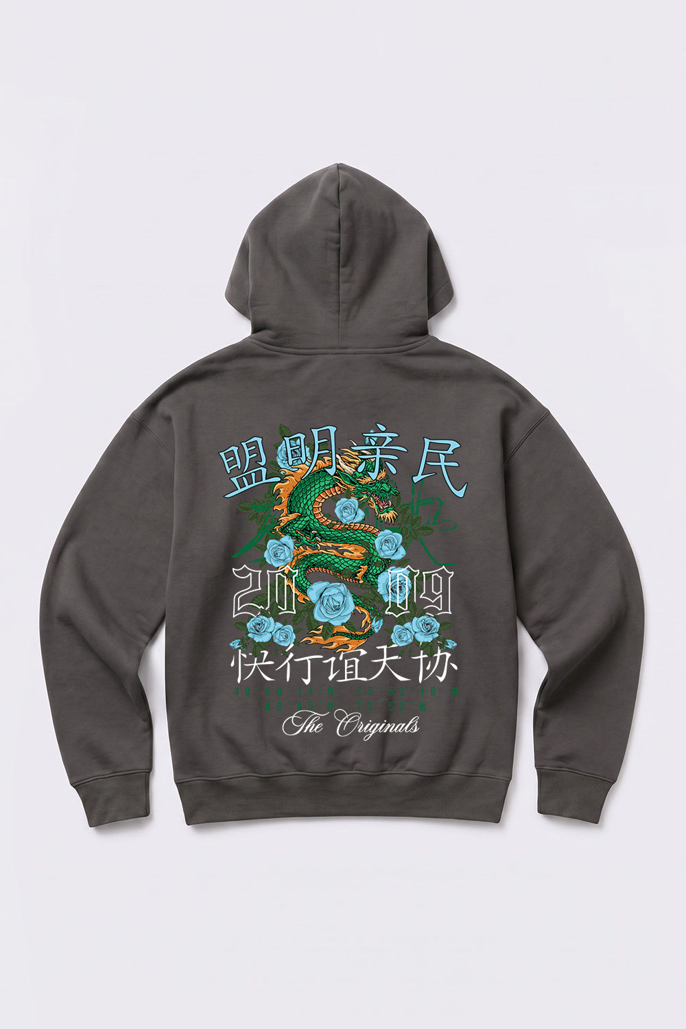 Relaxed Fit Dragon Graphic Hoodie
