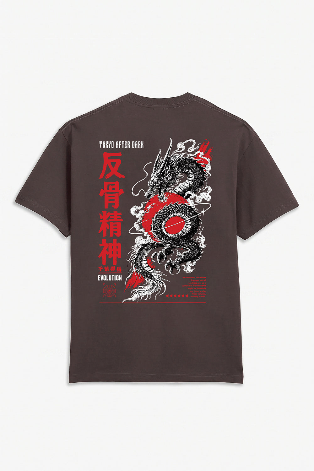 Tokyo After Dark Dragon Oversized Heavyweight Graphic T-Shirt