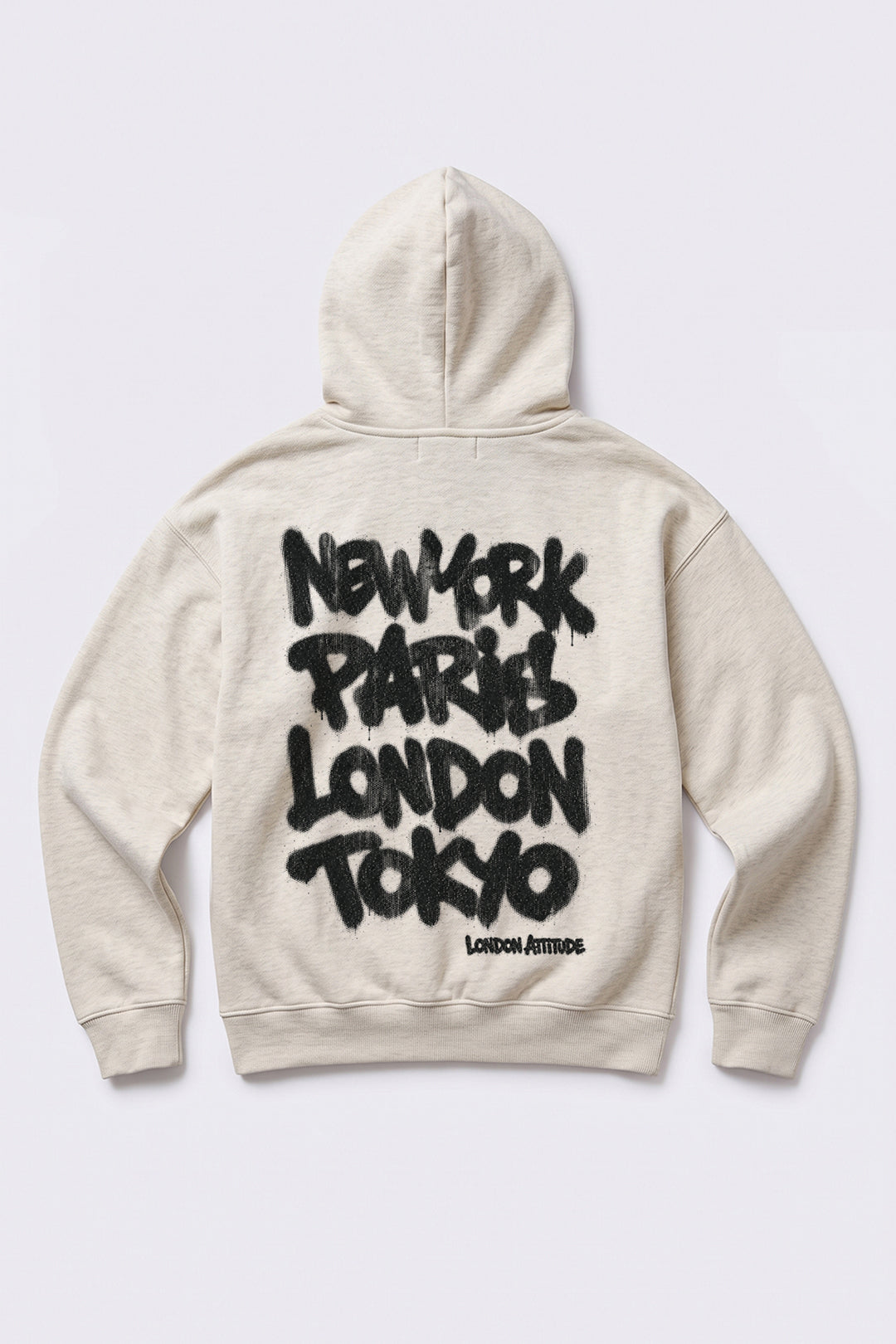 Relaxed Fit City Graffiti Graphic Hoodie