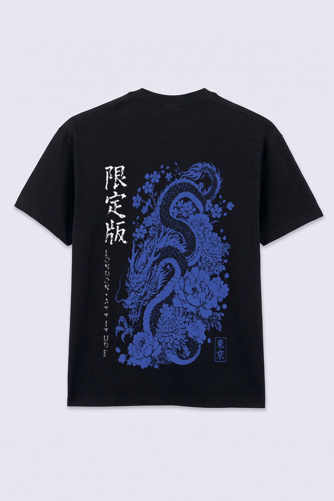 Oversized Japanese Dragon Graphic T-Shirt