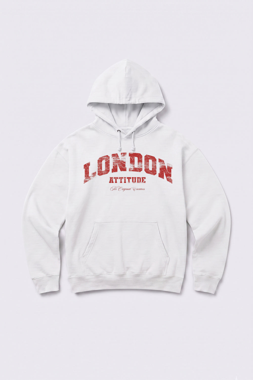 Relaxed Fit Collegiate Graphic Hoodie in Red