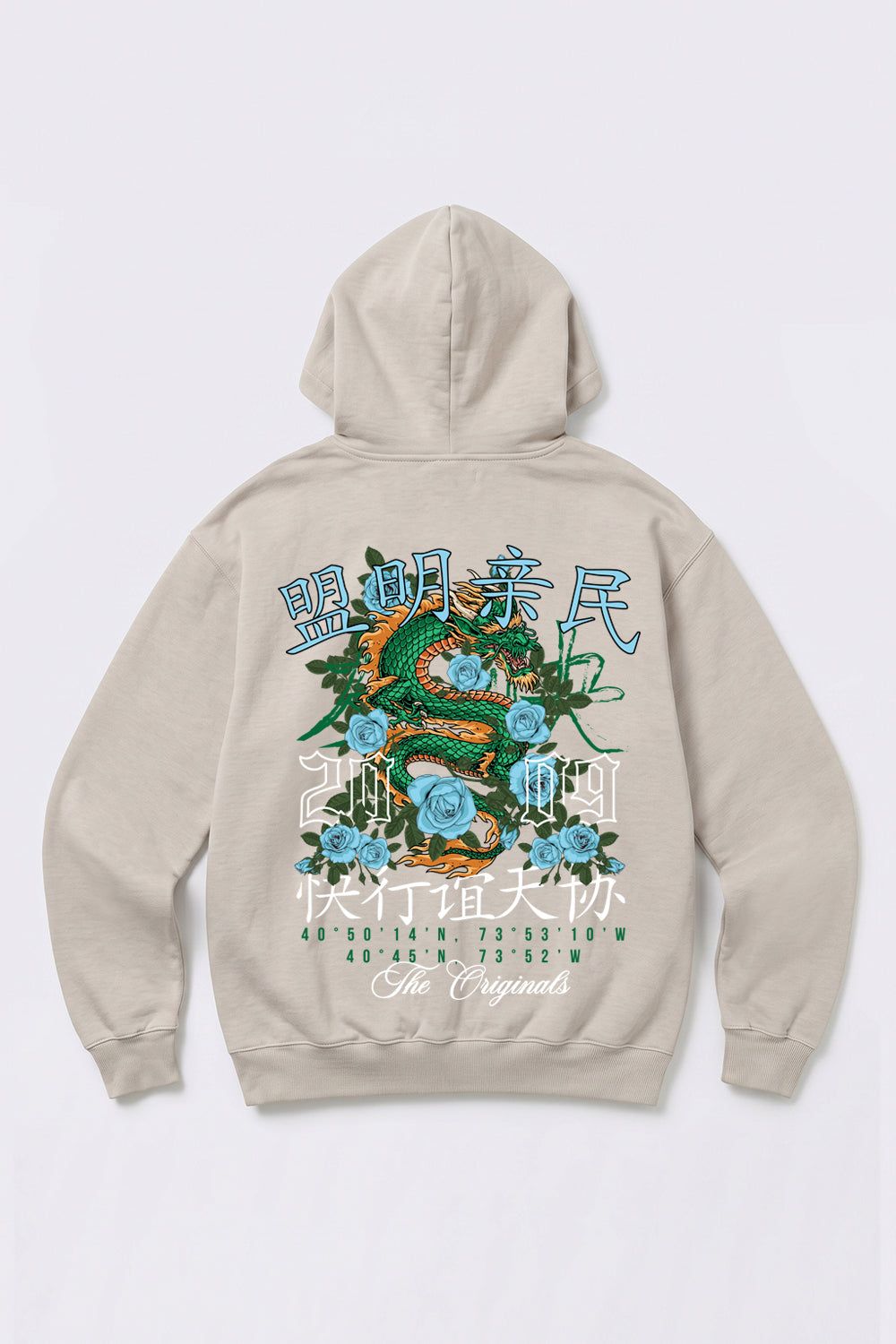 Relaxed Fit Dragon Graphic Hoodie