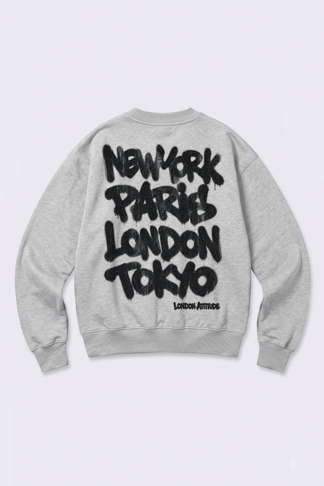 Relaxed Fit City Graffiti Graphic Sweatshirt