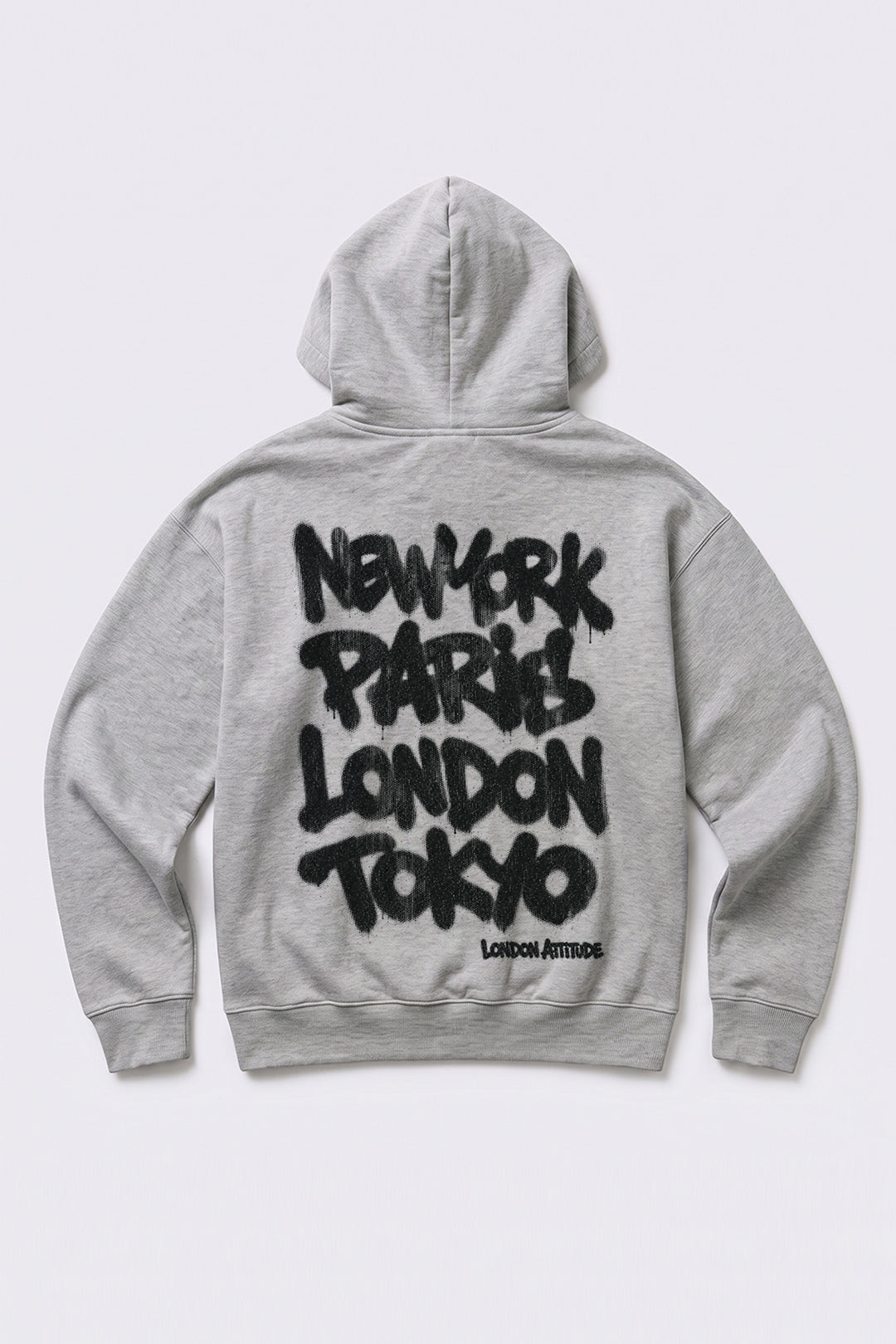 Relaxed Fit City Graffiti Graphic Hoodie
