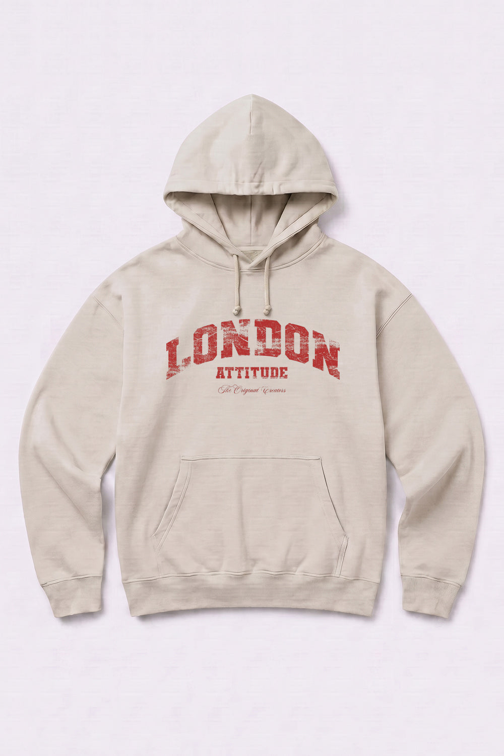 Relaxed Fit Collegiate Graphic Hoodie in Red