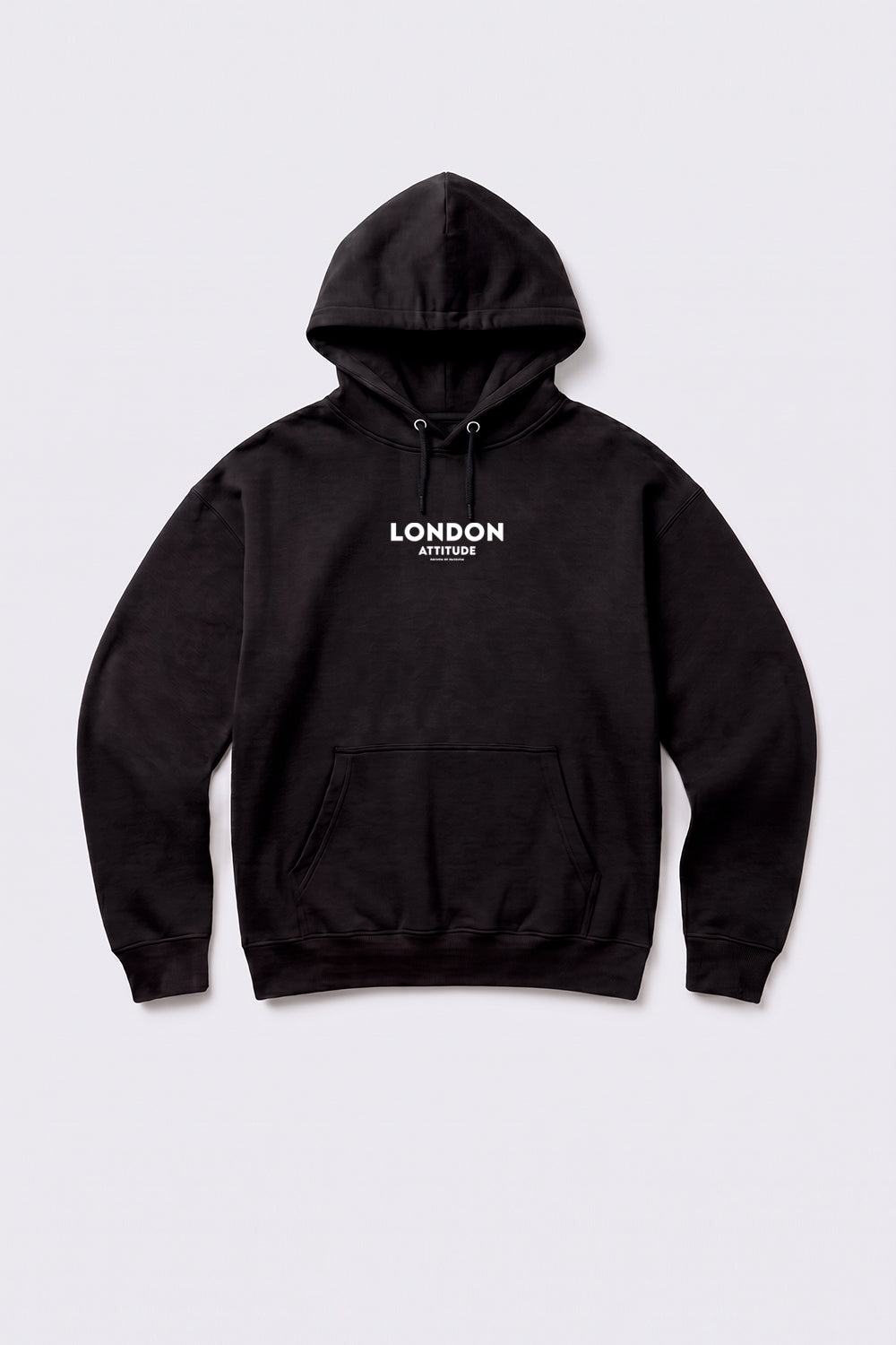 Relaxed Fit Dragon Graphic Hoodie in Black
