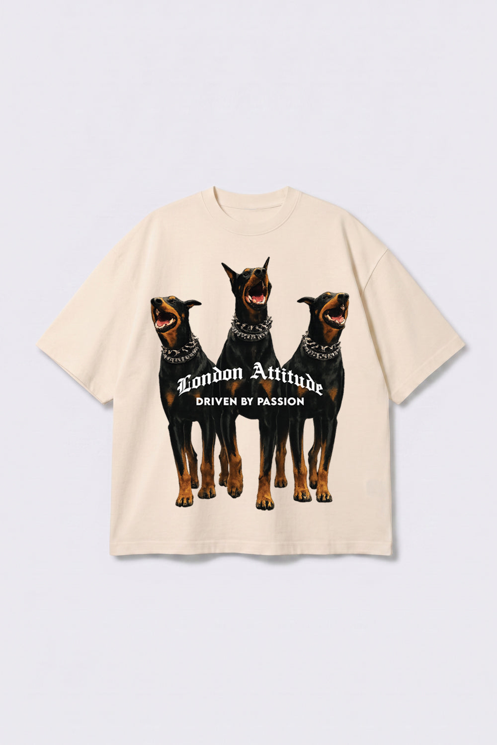 Doberman Oversized Heavyweight T-Shirt in Sand