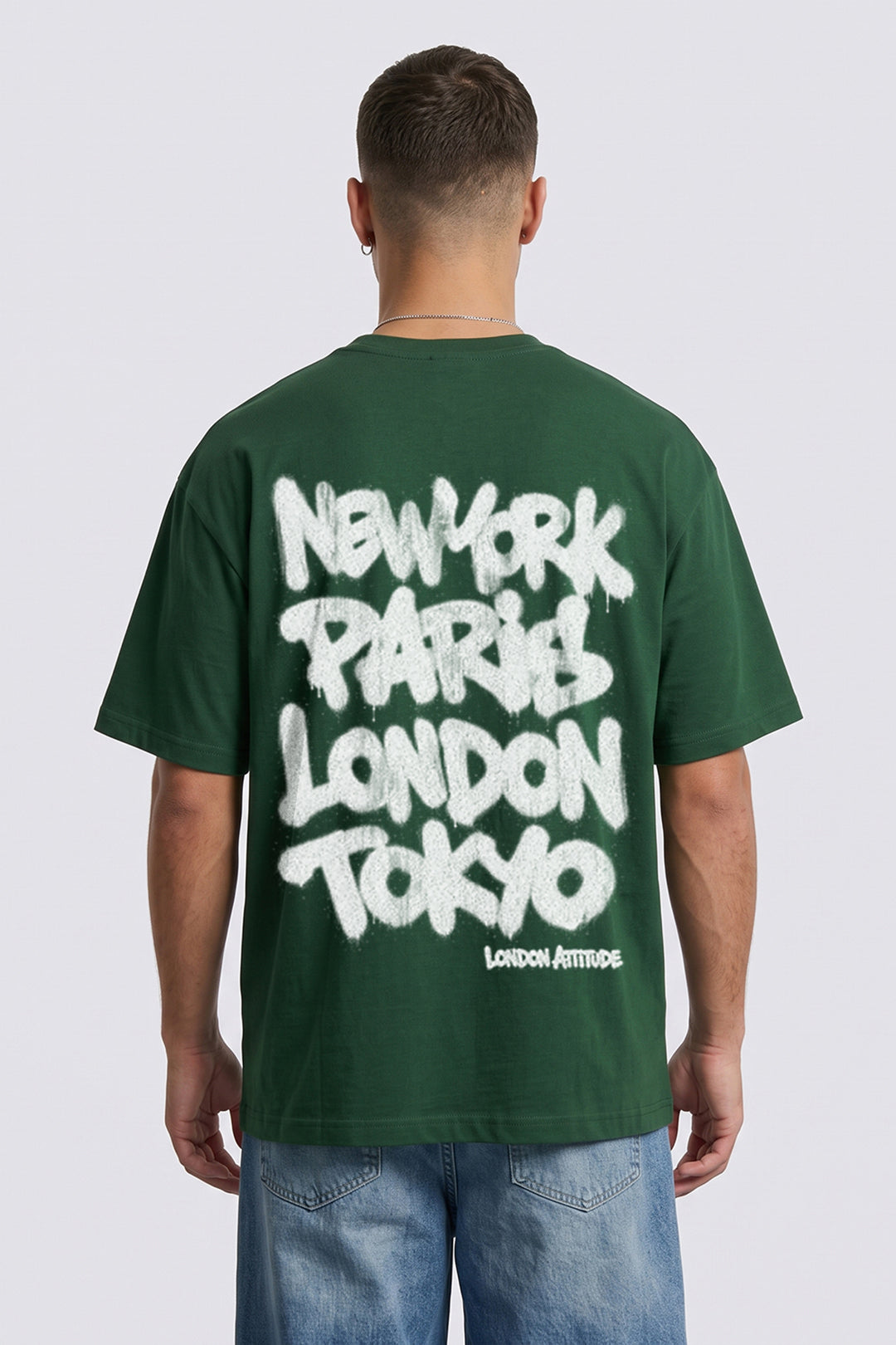 Oversized Heavyweight City Graffiti Graphic T-Shirt