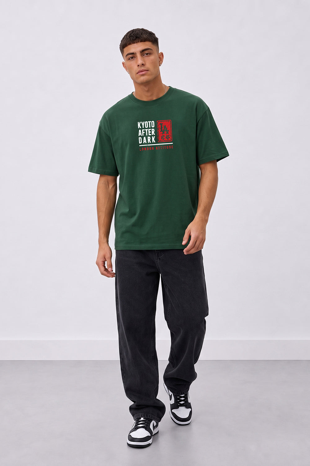 Kyoto After Dark Oversized Heavyweight Japanese Graphic T-Shirt