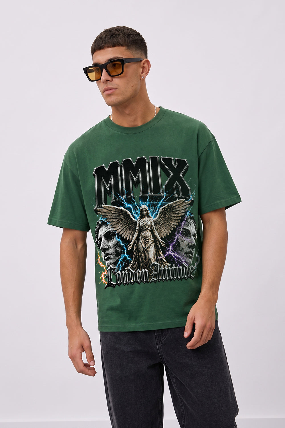 Oversized Heavyweight Angel Graphic T-Shirt