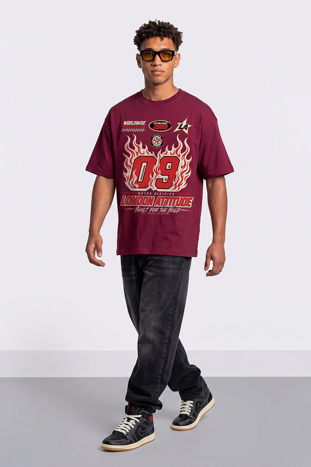 Racing Oversized Heavyweight Graphic T-Shirt